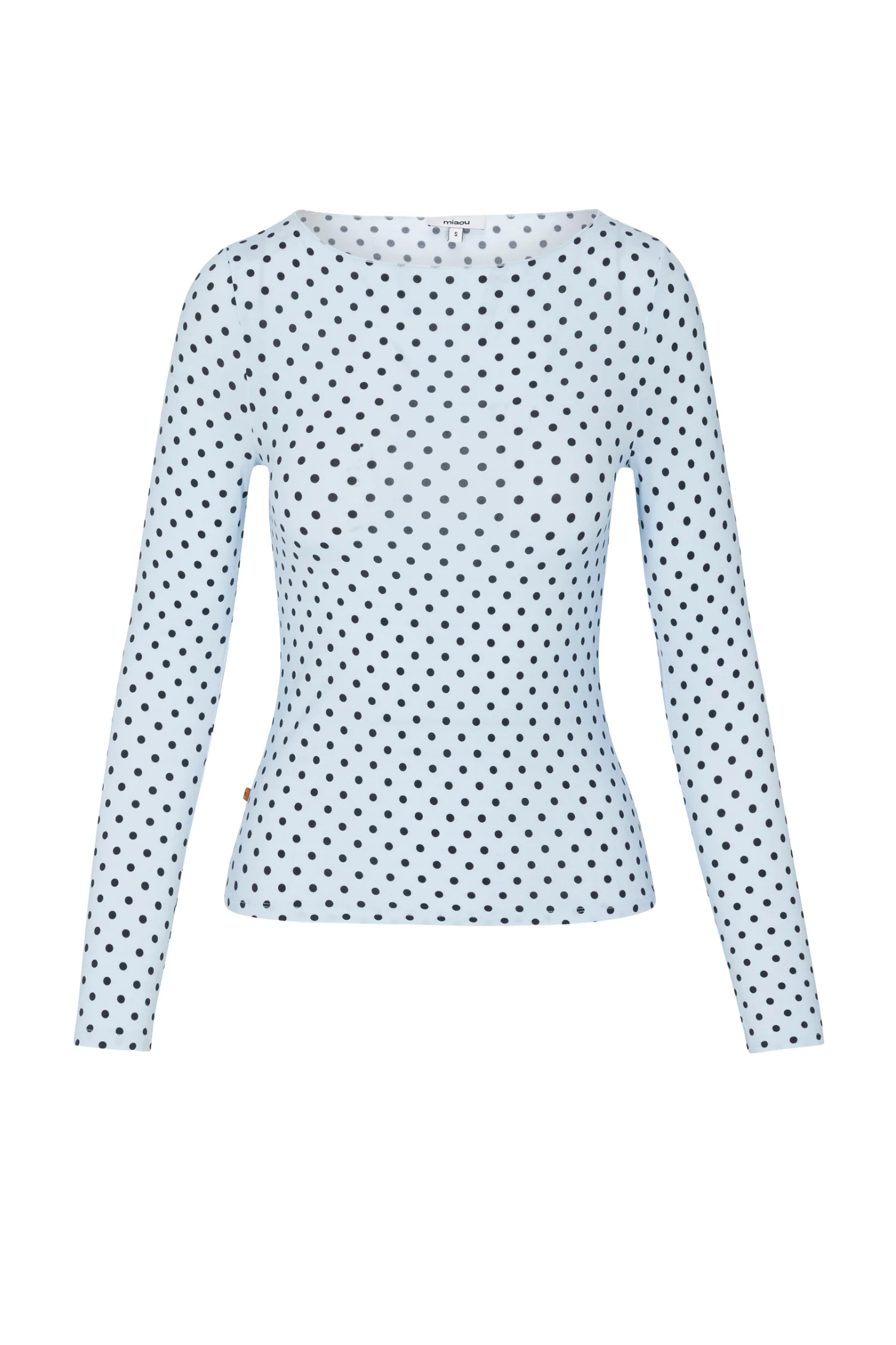 AMELIA TOP - BABY BLUE POLKA DOT