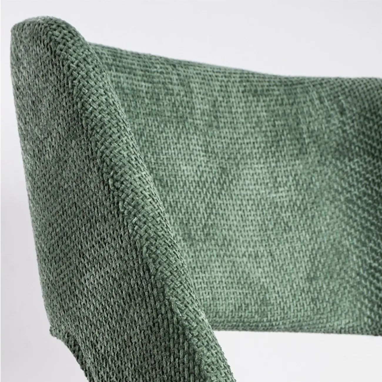 Modern Green Cotton Linen Upholstered Dining Chair