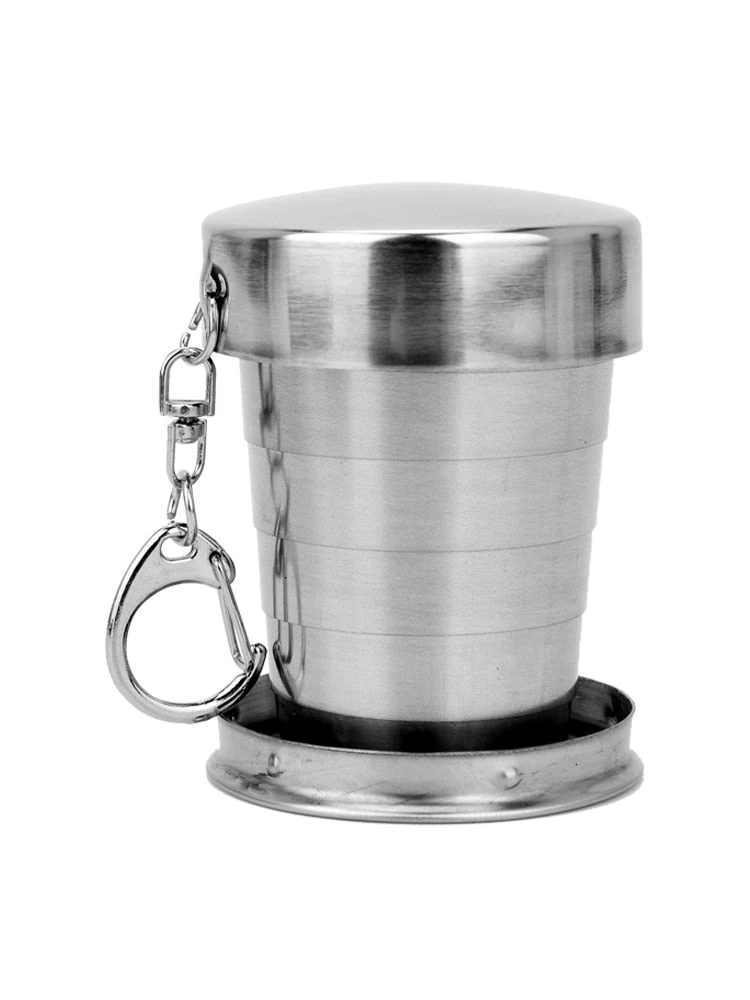 HULIANFU Portable Stainless Steel  Coffee Mug Foldable Cup 75ml/150ml/250ml Outdoor Travel Collapsible Telescopic  Hiking Camping Water - Deanwangkt