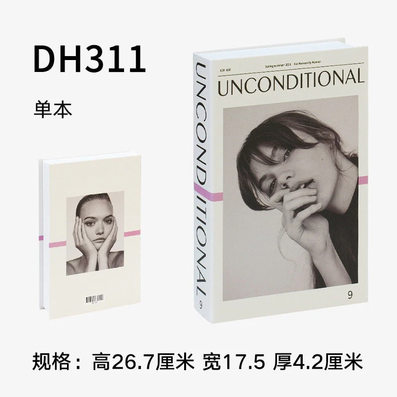 HULIANFU Ins Fashion Fake Books for Decoration Home Decor Coffee Table Book Simulation Prop Book Model Hotel Room Unopenable Box Book - Deanwangkt