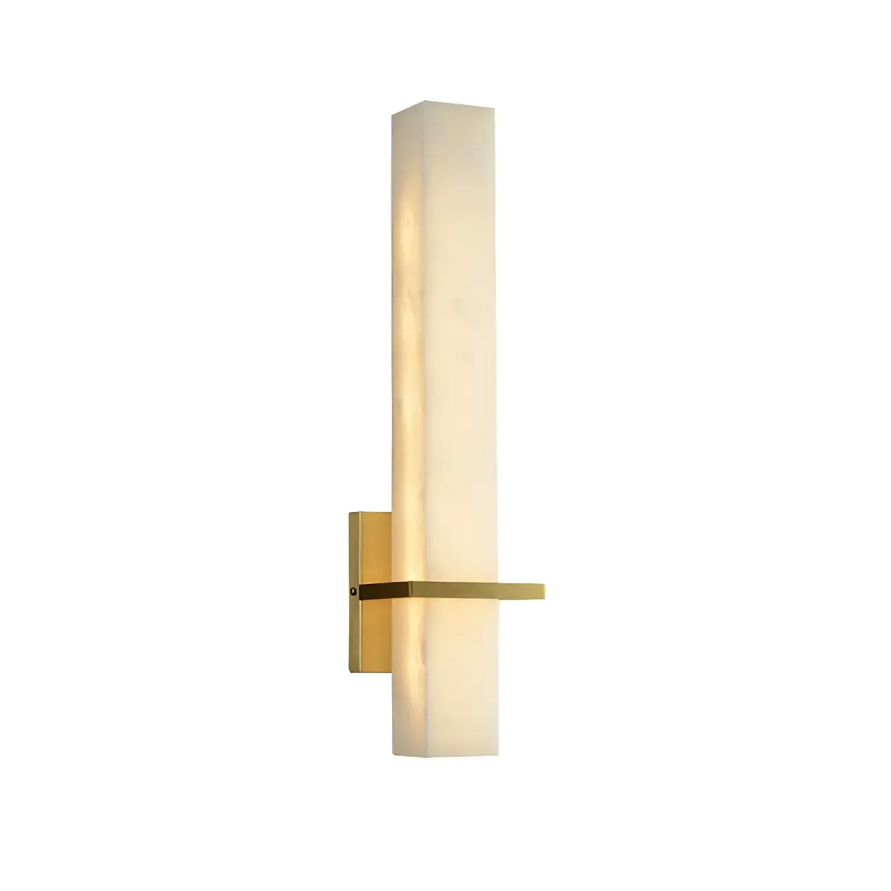 Modern White Stone LED Wall Sconce