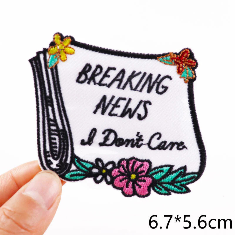 HULIANFU Van Gogh Embroidered Patches on Clothes DIY Cartoon Wave Applique Clothing Thermoadhesive Patches for Clothing DIY - Deanwangkt