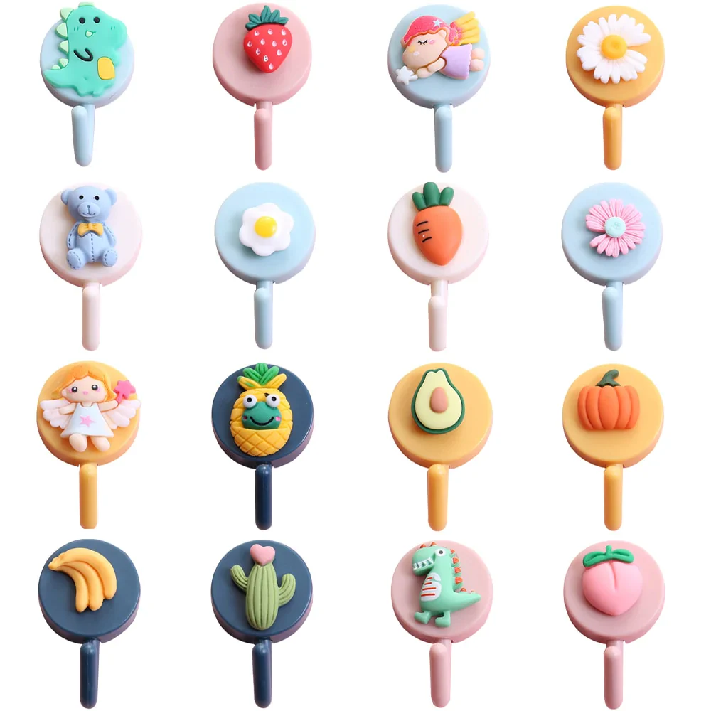 HULIANFU New Cute Animal Wall Hook for Key Holder Coat Towel Hanging Plastic Mask Holder Bathroom Organizer Wall Decor Home Accessories - Deanwangkt