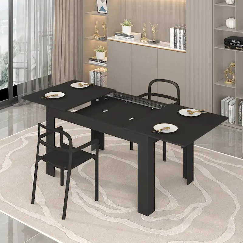 Mixoy 55-87 Extendable Kitchen Table, Dining Table for 4-8