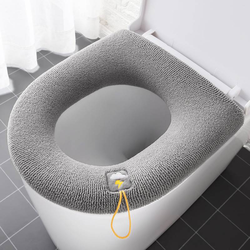 HULIANFU NEW Toilet Seat Mat Set Bathroom Universal Warm Soft Washable Closestool Mat Seat Case Winter Warmer Mat Pad Bidet Covers - Deanwangkt