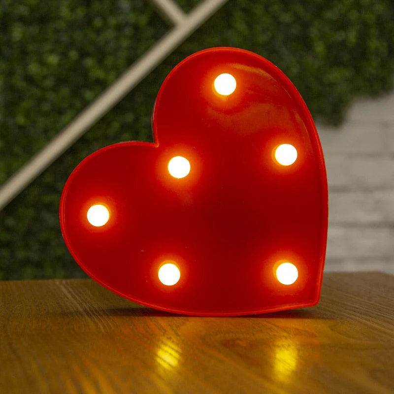 HULIANFU Luxury Alphabet Letter LED Lights Luminous Number Lamp  Battery Night Light for Home Wedding Birthday Christmas Party Decoration - Deanwangkt
