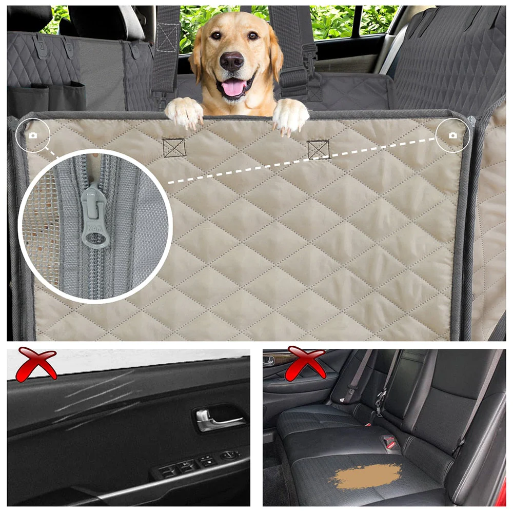 HULIANFU PETRAVEL Dog Car Seat Cover Waterproof Pet Travel Dog Carrier Hammock Car Rear Back Seat Protector Mat Safety Carrier For Dogs - Deanwangkt
