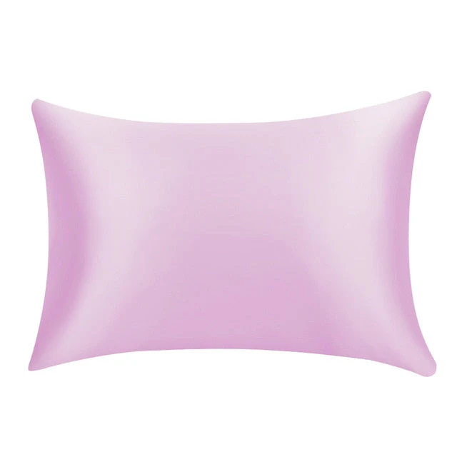 HULIANFU Pure Emulation Silk Satin Pillowcase Comfortable Pillow Cover Pillowcase For Bed Throw Single Pillow Covers - Deanwangkt
