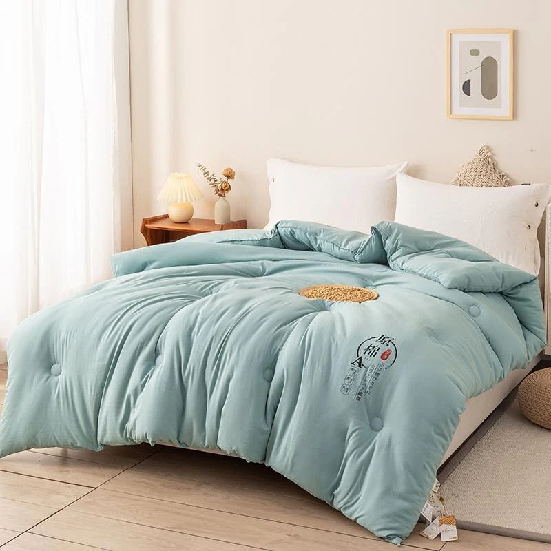HULIANFU Soybean Fiber Filling Spring Summer Quilt 100% Cotton Fabric Quilting Comforter for Baby Mother Single Double Blanket 100x150 - Deanwangkt