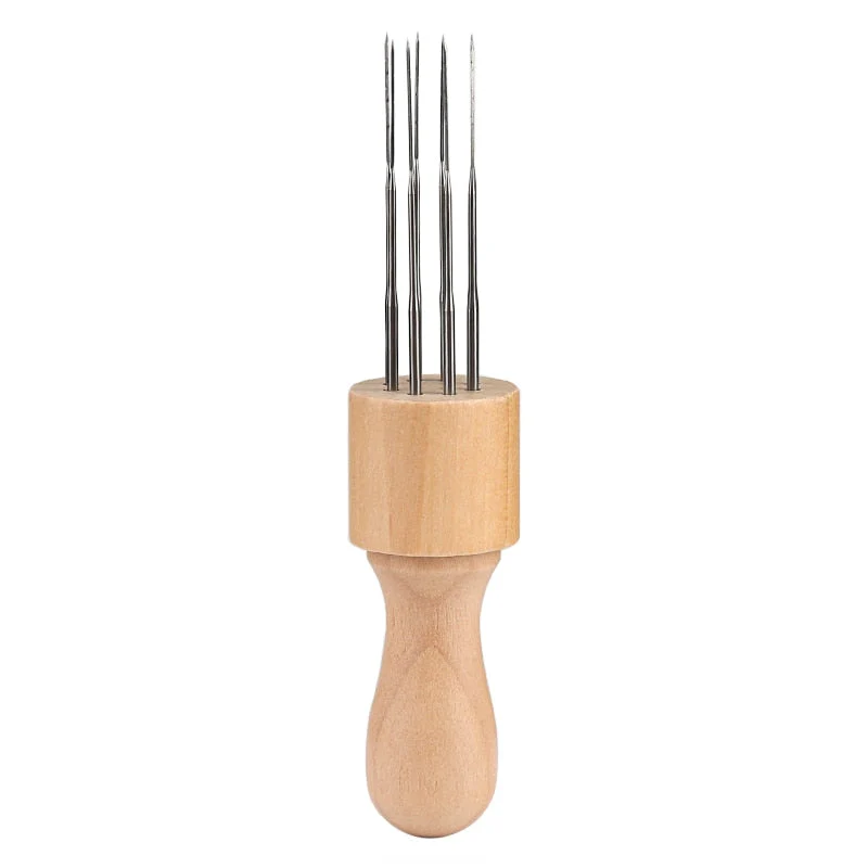 HULIANFU RORGETO Wool Felting Needles Awl Craft DIY Tools Solid Wooden Handle Holder Single and Multi Fine Needle for Creative Felting - Deanwangkt