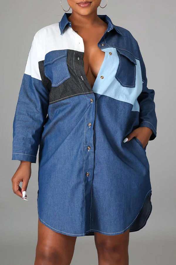Patchwork Urban Mini Dress - Deanwangkt