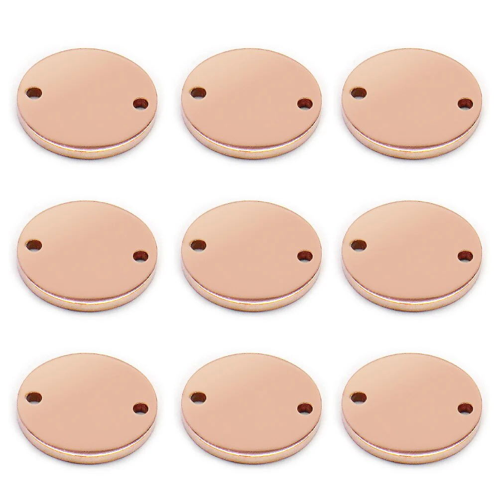 HULIANFU Wholesale 100pcs Personalized Cat Dog Tag Stainless Steel BlanK Engraved ID Tags For Dog Collar Anti-Lost Round Pet Nameplate - Deanwangkt