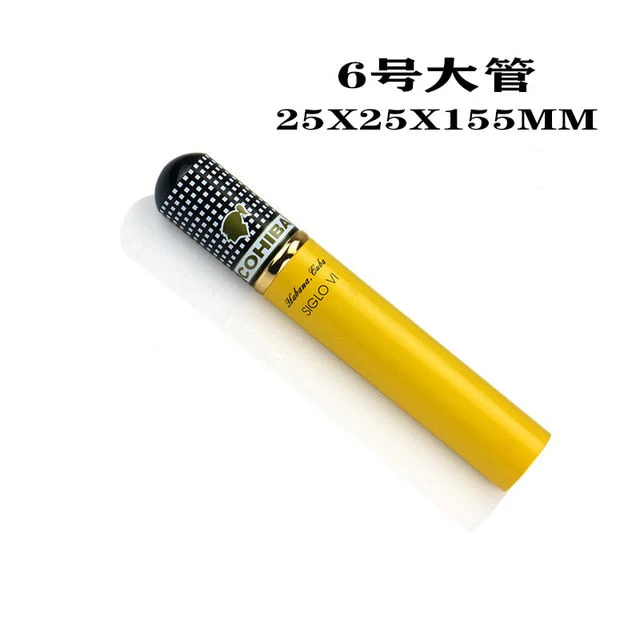 HULIANFU Portable Travel Moisturizing Cigars  Tube Humidor Aluminum Waterproof Cigar Tube Humidor Holder Cedar Wood Lined - Deanwangkt