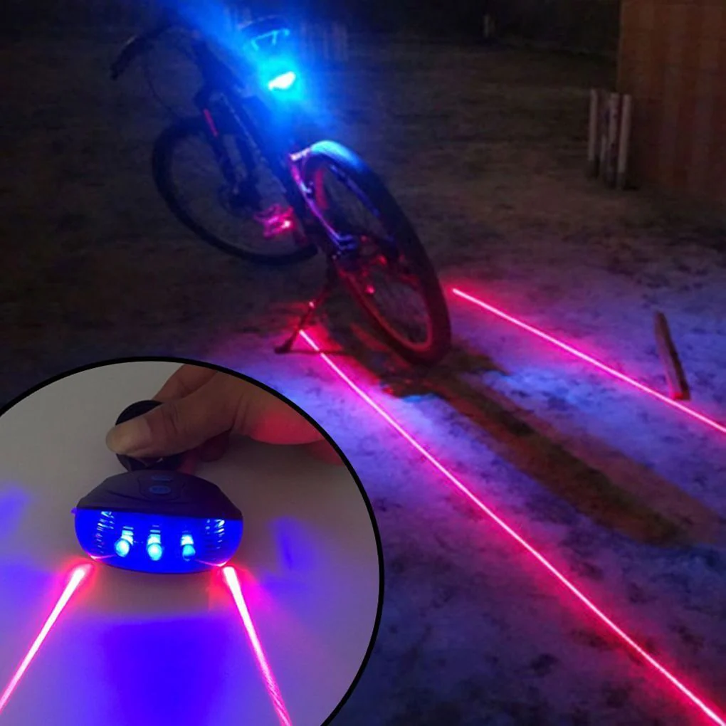 HULIANFU Waterproof Bicycle Cycling Lights Taillights LED Laser Safety Warning Bicycle Lights Bicycle Tail Bicycle Accessories Light - Deanwangkt