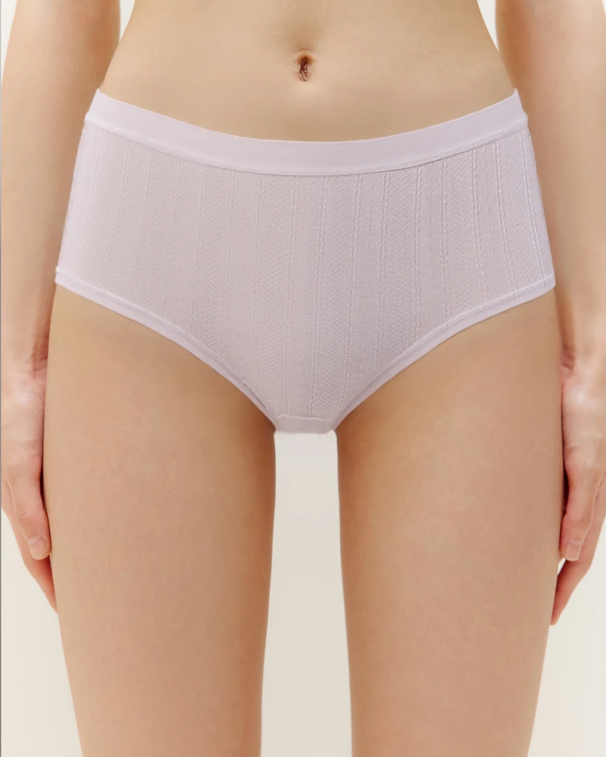 Jacquard Modal Cloud-Feel Breathable Women's 3-Pack Panties, Delicate High-Stretch Mid-Waist Full-Coverage Bikini Briefs