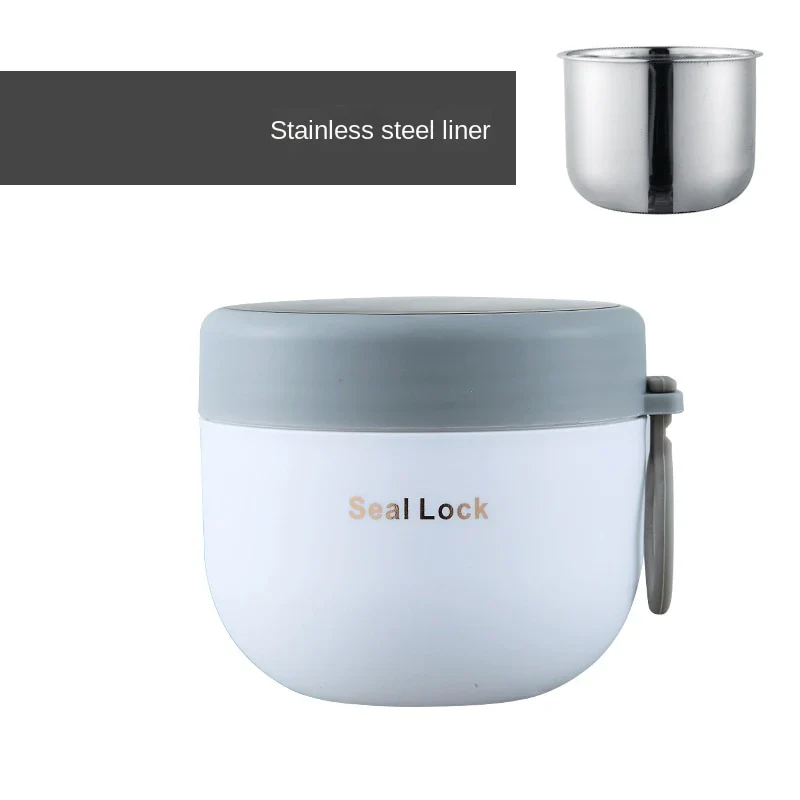 HULIANFU Mini Thermal Lunch Box Food Container with Spoon Stainless Steel Vaccum Cup Soup Cup Insulated Lunch Box taza desayuno portatil - Deanwangkt