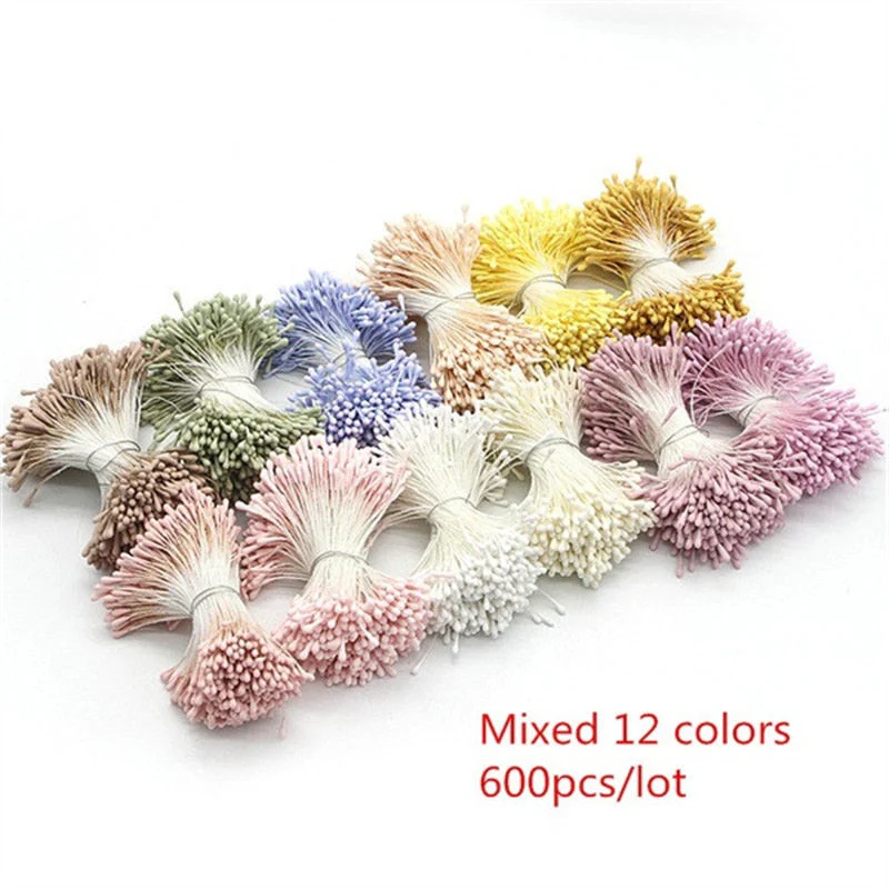 HULIANFU 2026  Lucia Crafts 144/420/600/1000pcs /Lot  Flowers Stamen 2mm  DIY Artificial Flowers  Wreath For Wedding Party Home Decor  D0401 - Deanwangkt