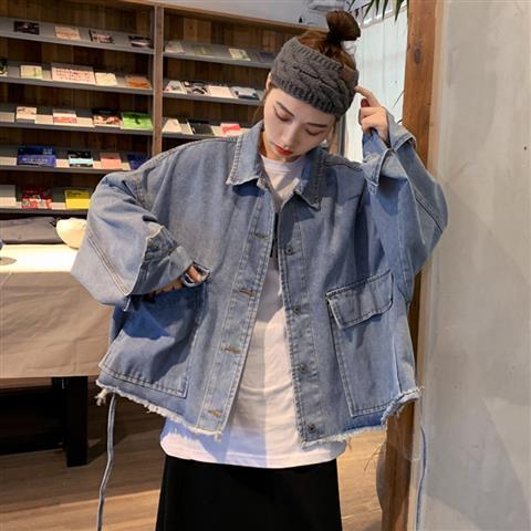 Hulianfu Basic Jackets Women Spring Chic Denim Harajuku Baggy Youth Female Short Outwear Korean Tassel All-match Preppy Girl Streetwear - Deanwangkt