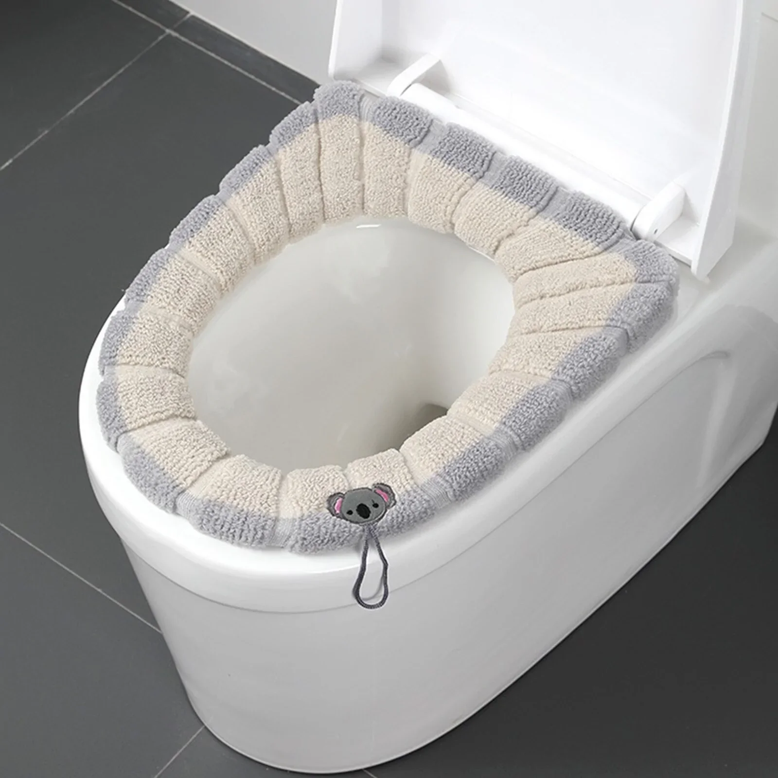 HULIANFU NEW Toilet Seat Mat Set Bathroom Universal Warm Soft Washable Closestool Mat Seat Case Winter Warmer Mat Pad Bidet Covers - Deanwangkt