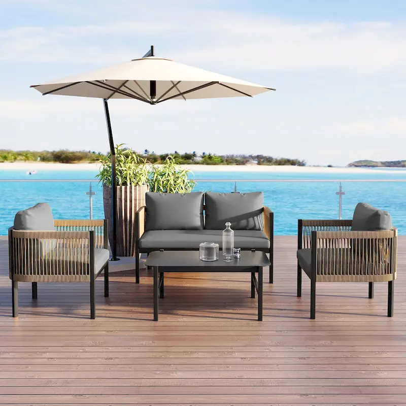 Multi-person Outdoor Sofa Combination with A Table