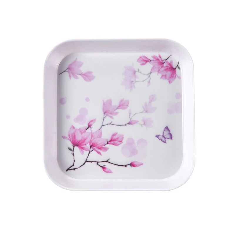 HULIANFU Snack Platter Snack Dish Small Bone Dish Spit Bone Dish Melamine Plate Small Plate Household Bone Bone Small Dish Cake Plate - Deanwangkt