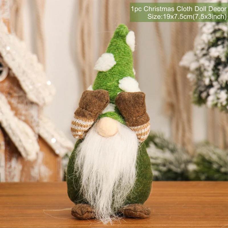 HULIANFU Santa Claus Christmas Doll Merry Christmas Decorations for Home Elk Christmas Ornaments Xmas Tree Decor  Navidad Natal Gifts - Deanwangkt