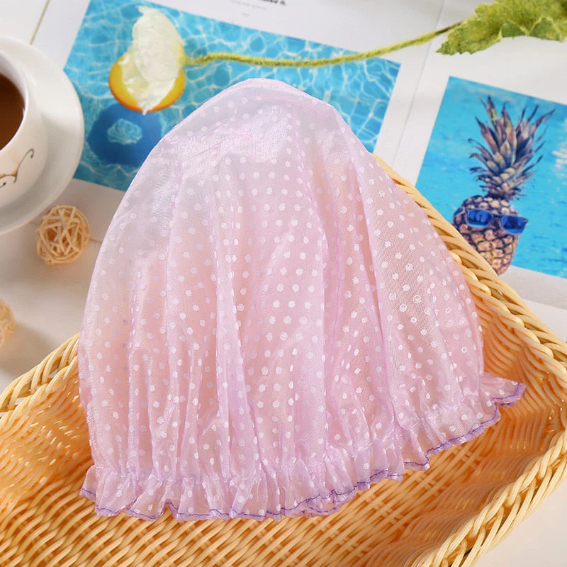 HULIANFU Waterproof Bath Hat Thickened Waterproof And Oil Fume Cap Women Spa Hair Salon Supplies Shower Cap Bathroom Accessories - Deanwangkt