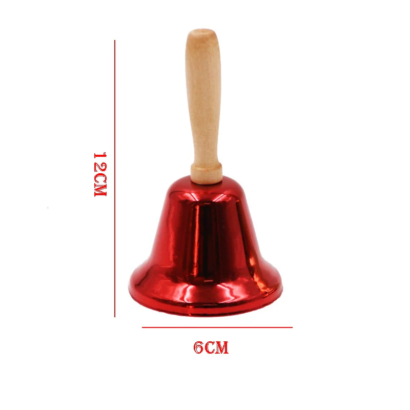 HULIANFU 2026  Christmas Hand Bell Santa Claus Jingle Bells  Gold Silver  School Handbell Restaurant Call Bell Service Supplies Xmas Decoration - Deanwangkt