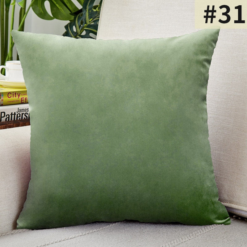 HULIANFU Super Soft Cushion Cover Velvet Pillow Cover For Sofa Living Room Housse De Coussin 30x50cm Decorative Pillows Nordic Decoration - Deanwangkt