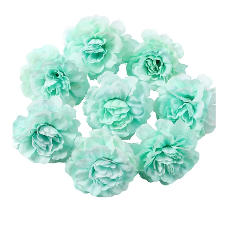 HULIANFU Silk Rose Artificial Flowers 5cm Fake Flowers Head For Home Decor Bedroom Wedding Marriage Decoration DIY Bride Wreath Accessory - Deanwangkt
