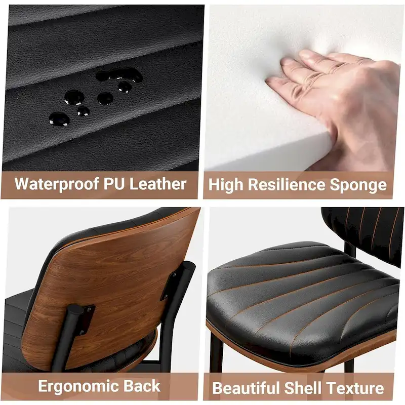 Mid Century Modern Dining Chairs, Upholstered Dining Chairs Set of 2