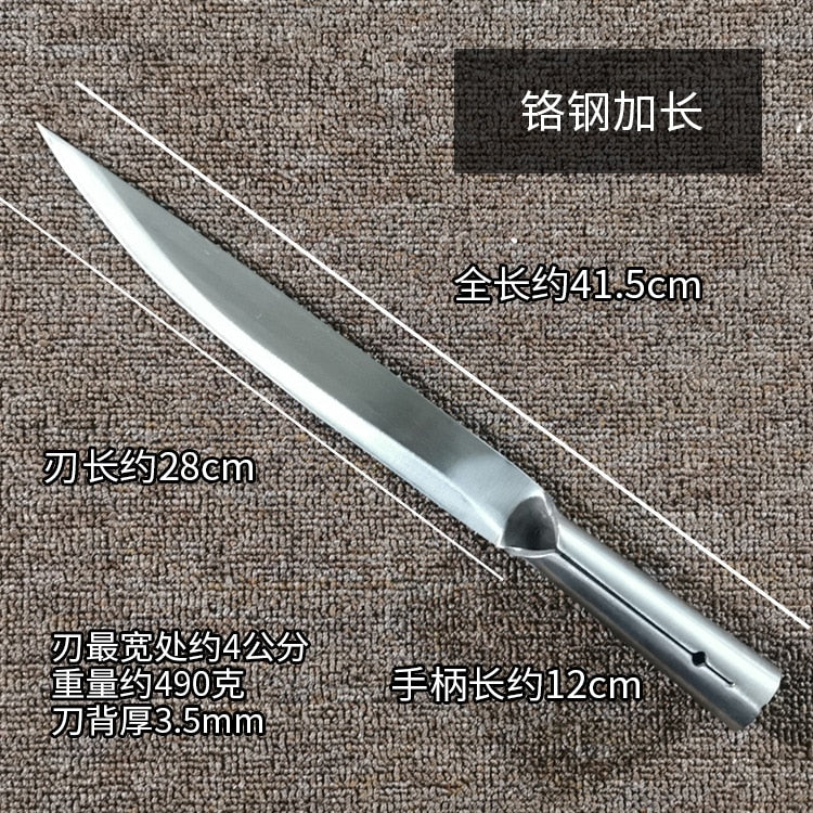 HULIANFU Stainless Steel Thickened Boning Knife Butcher Killing Pigs and Sheep Slaughter Knife Multifunctional Chef Split Skinning Knife - Deanwangkt