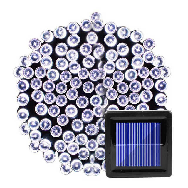 HULIANFU Solar String Fairy Light 200/100 LED Waterproof Outdoor Garland Solar Power Street Lamp Festoon Christmas Party For Garden Decor - Deanwangkt