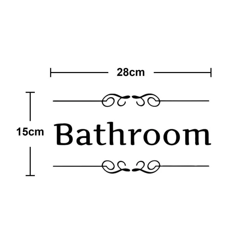 HULIANFU WC Toilet Entrance Sign Door Stickers For Public Place Home Decoration Creative Pattern Wall Decals Diy Funny Vinyl Mural Art - Deanwangkt