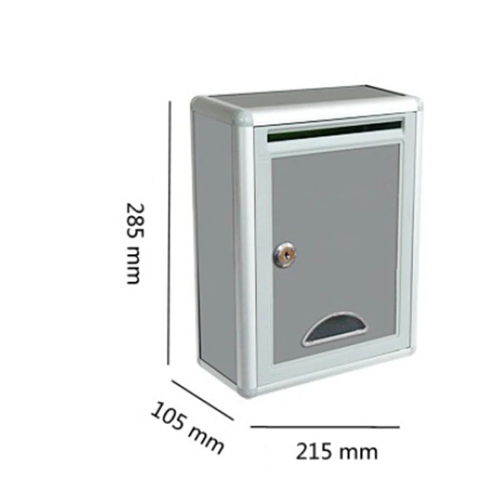HULIANFU Lockable High Quality Aluminium Secure Mail Letter Post Box Mailbox Postbox Retro Home Garden Letter Mail Box Garden Ornament - Deanwangkt