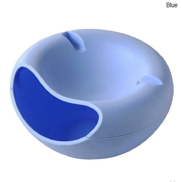 HULIANFU Multifunctional Plastic Double Layer Dry Fruit Containers Snacks Seeds Holder Desktops Plate Dish Organizer Storage Box Garbage - Deanwangkt