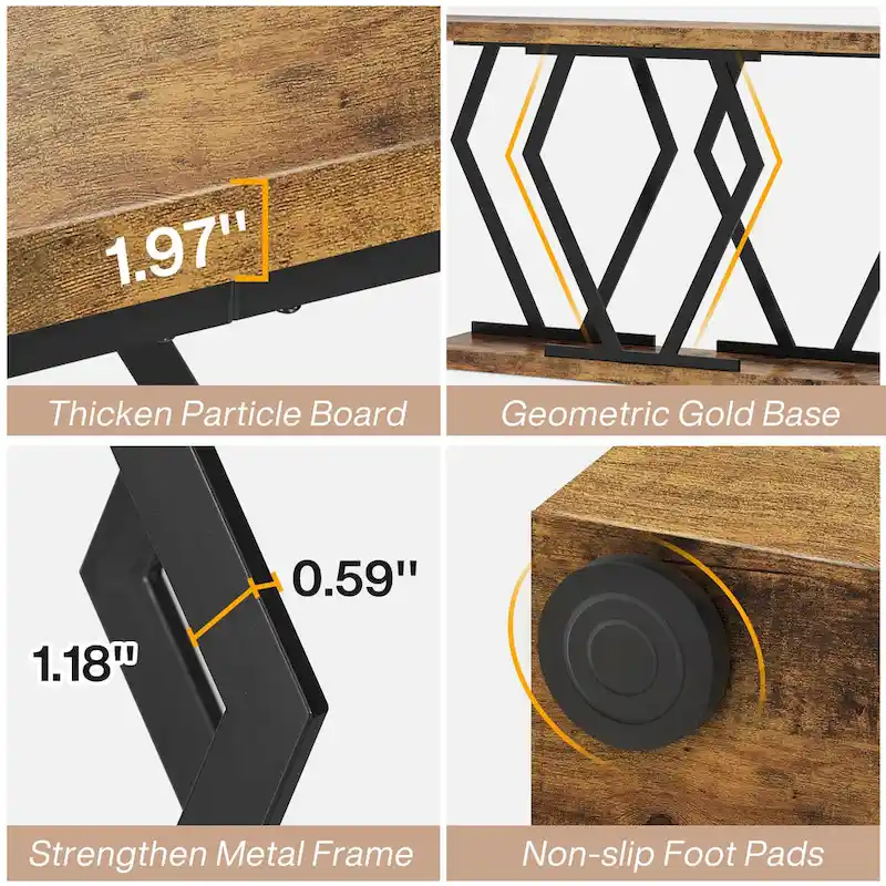 70.9 Inch Extra Long Modern Sofa Console Table with Faux Marble Tabletop Base Gold Frame for Living Room Entryway Hallway