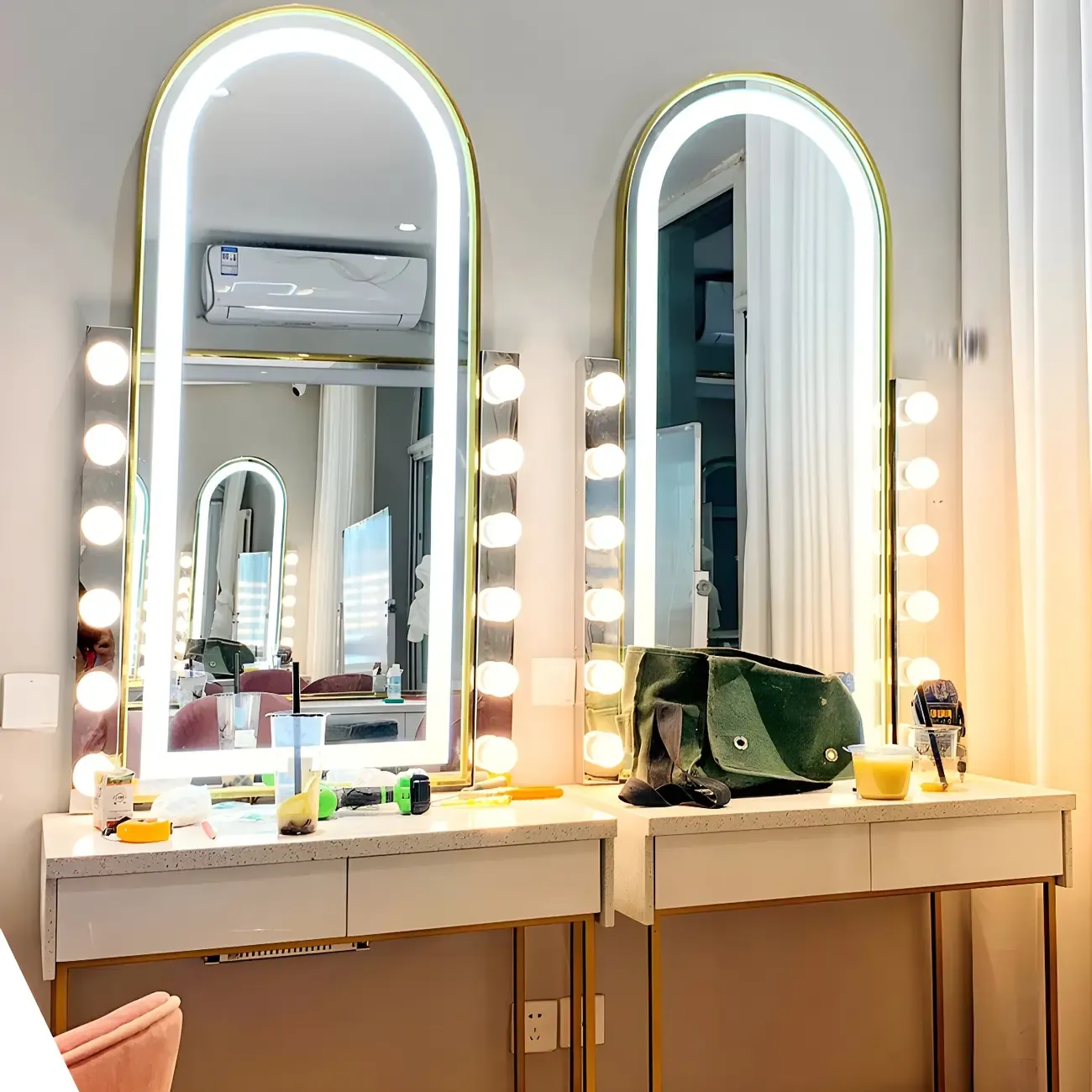 Modern Silver Multi Bulb Vanity Light for Bathroom