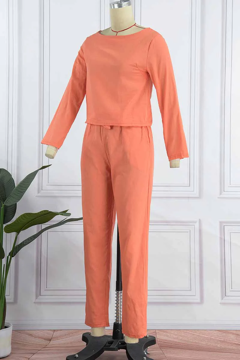 hulianfu Fashion Vintage Solid Patchwork O Neck Long Sleeve Two Pieces(4 Colors) - Deanwangkt