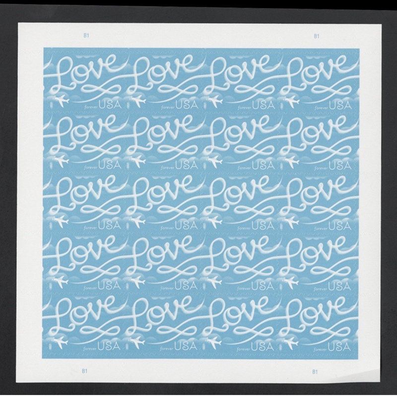 Love Skywriting 2017, (Sheet of 20) - TWENTYSTAMPS