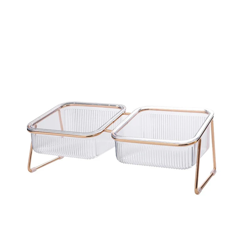 HULIANFU Non-Slip Pet Bowls For Cats Food Cat Water Bowl Double Cat Bowl Dog Bowl Pet Feeding Cat Dogs Feeder Protection Cervical - Deanwangkt