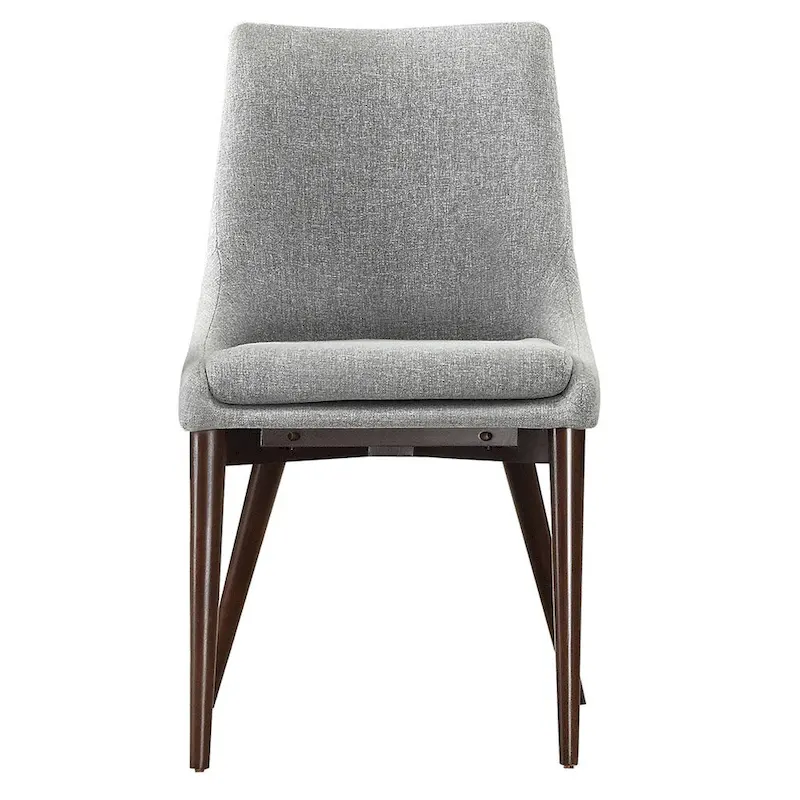 Sasha Mid-century Grey Fabric Upholstered Tapered Leg Dining Chairs (Set of 2) iNSPIRE Q Modern