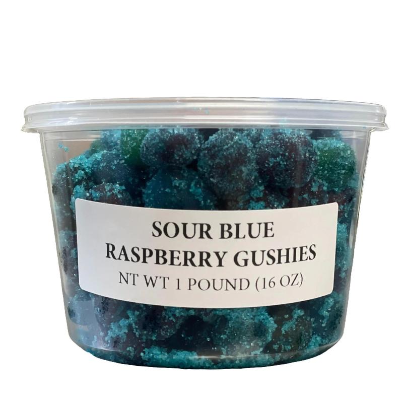 Sour Blue Razz Viral Gushers Gummy Sweet & Sour Blue Raspberry Flavor Tangy Candy