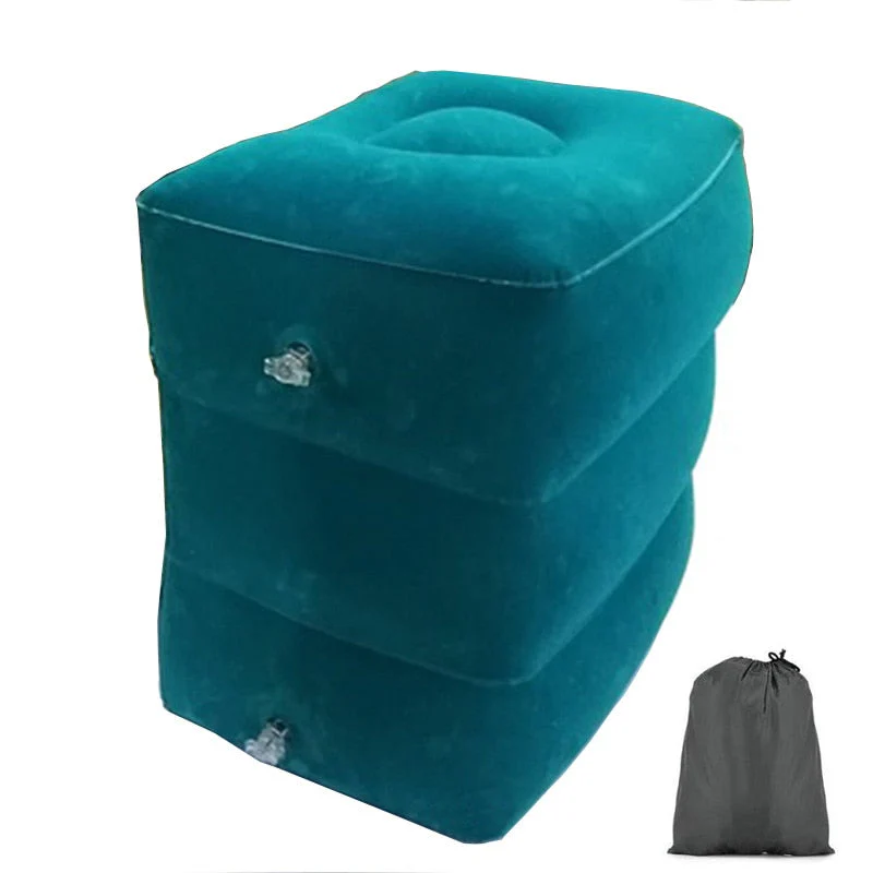 HULIANFU PVC Kids Flight Sleeping Footrest Pillow Resting Pillow On Airplane Car Bus Pillow Inflatable Travel Foot rest Pillow Foot Pad - Deanwangkt