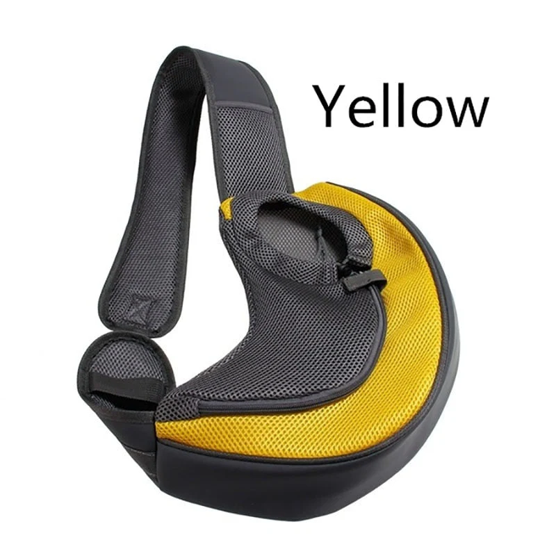 HULIANFU Pet Puppy Carrier S/L Outdoor Travel Dog Shoulder Bag Mesh Oxford Single Comfort Sling Handbag Tote Pouch - Deanwangkt