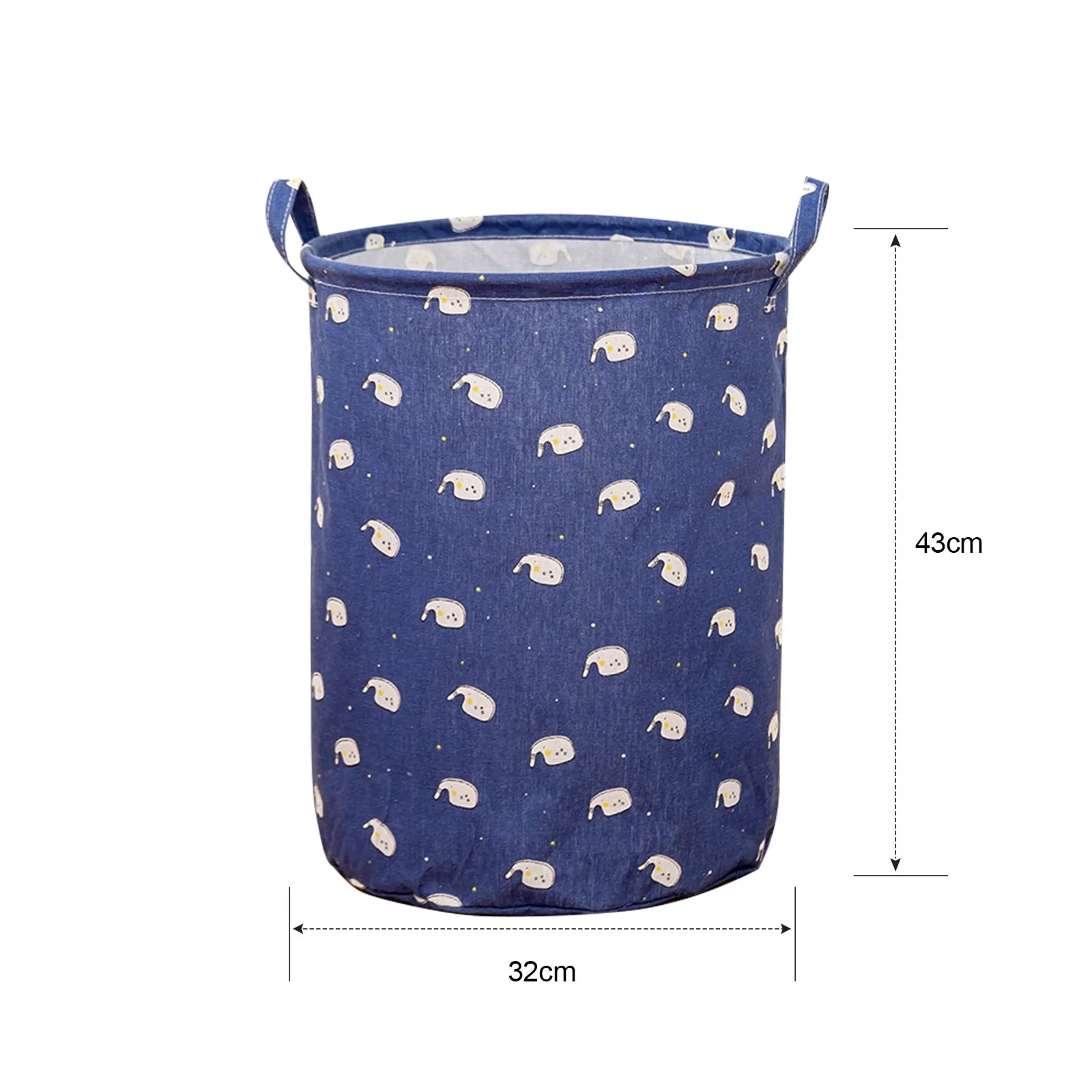 HULIANFU Organizer Canvas Laundry Basket Waterproof Large Capacity Laundry Hamper Dirty Clothes Storage Basket Toy Home Storage Bin 45x35 - Deanwangkt