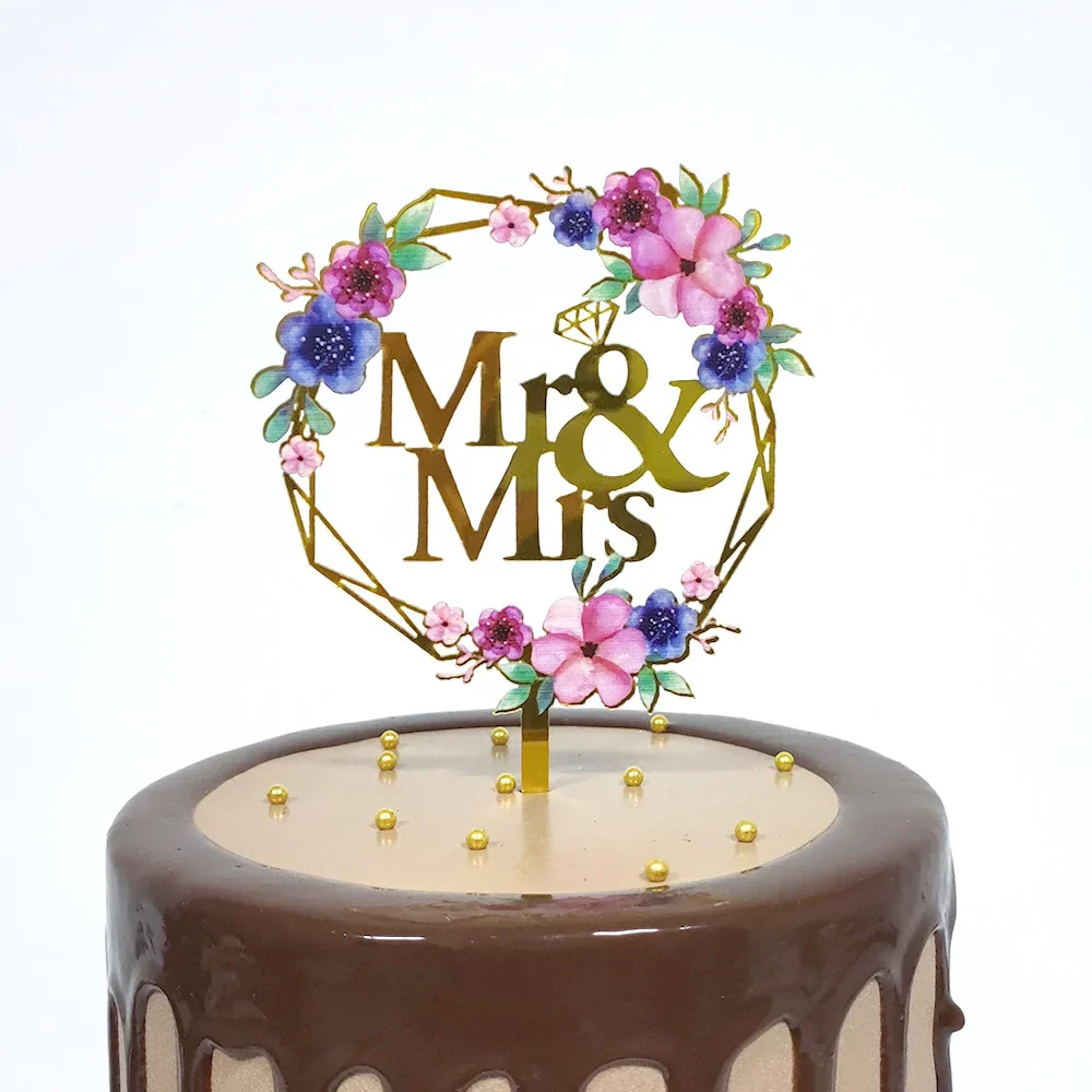 HULIANFU MR&MRS Acrylic Wedding & Engagement Cake Topper Lover Valentine  Day Baking Decoration You&me Anniversary Cake Party Favors - Deanwangkt