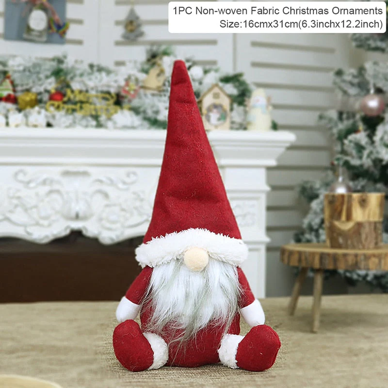 HULIANFU Santa Claus Christmas Doll Merry Christmas Decorations for Home Elk Christmas Ornaments Xmas Tree Decor  Navidad Natal Gifts - Deanwangkt