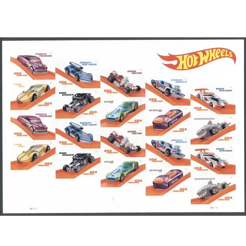 Hot Wheels 2018, (Sheet of 20) - TWENTYSTAMPS