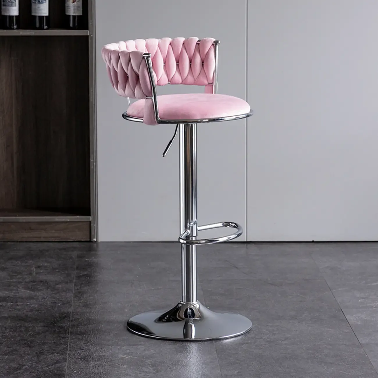 Modern Velvet Swivel Adjustable Bar Stools